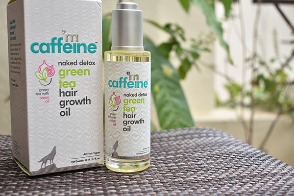 mCaffeine Naked Detox Green Tea Hair Oil Review - Naturally Happy Mom